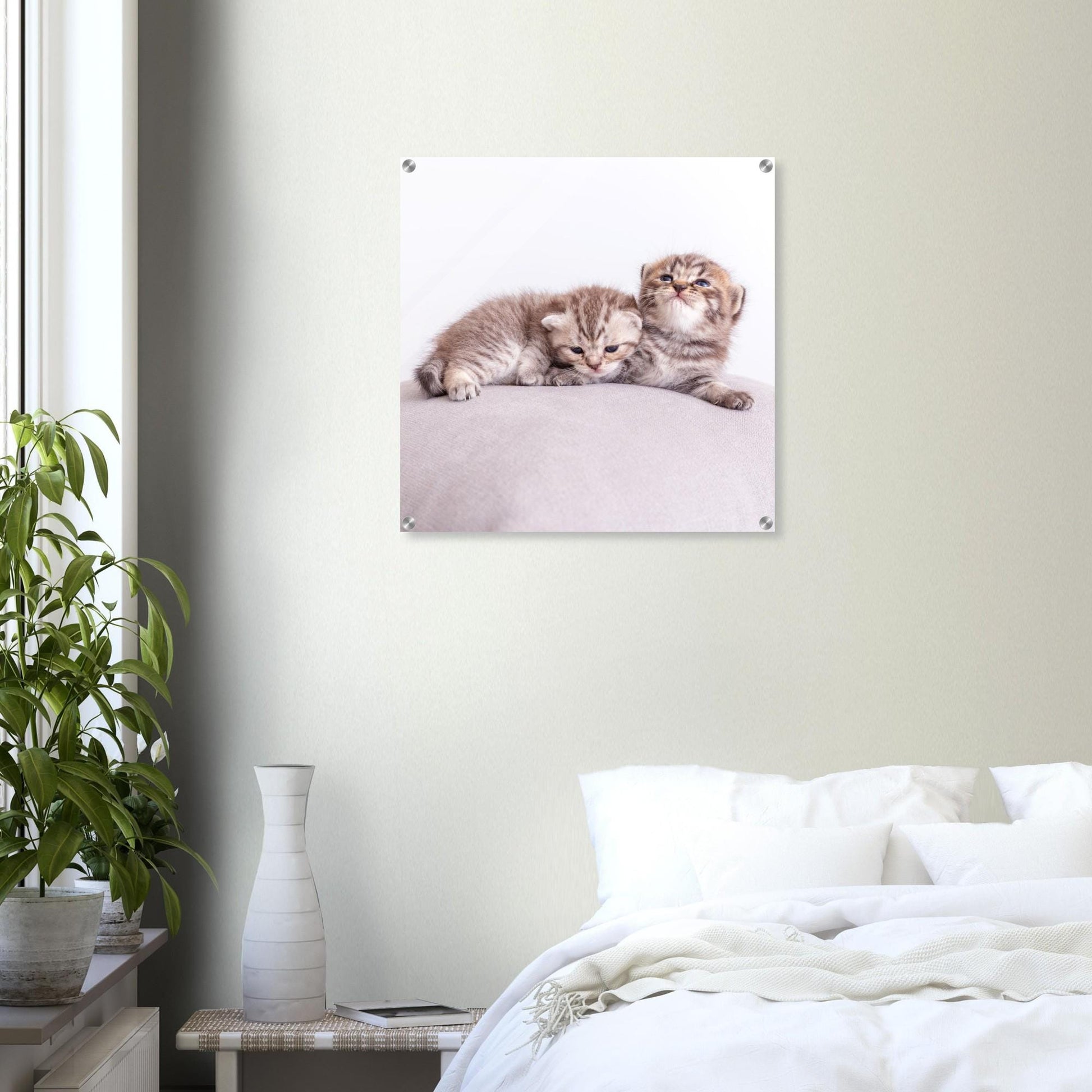 Personalized acrylic painting – Pet canvas with photo – Wall picture cat dog – Gift animal lover – Acrylic glass print animal photo