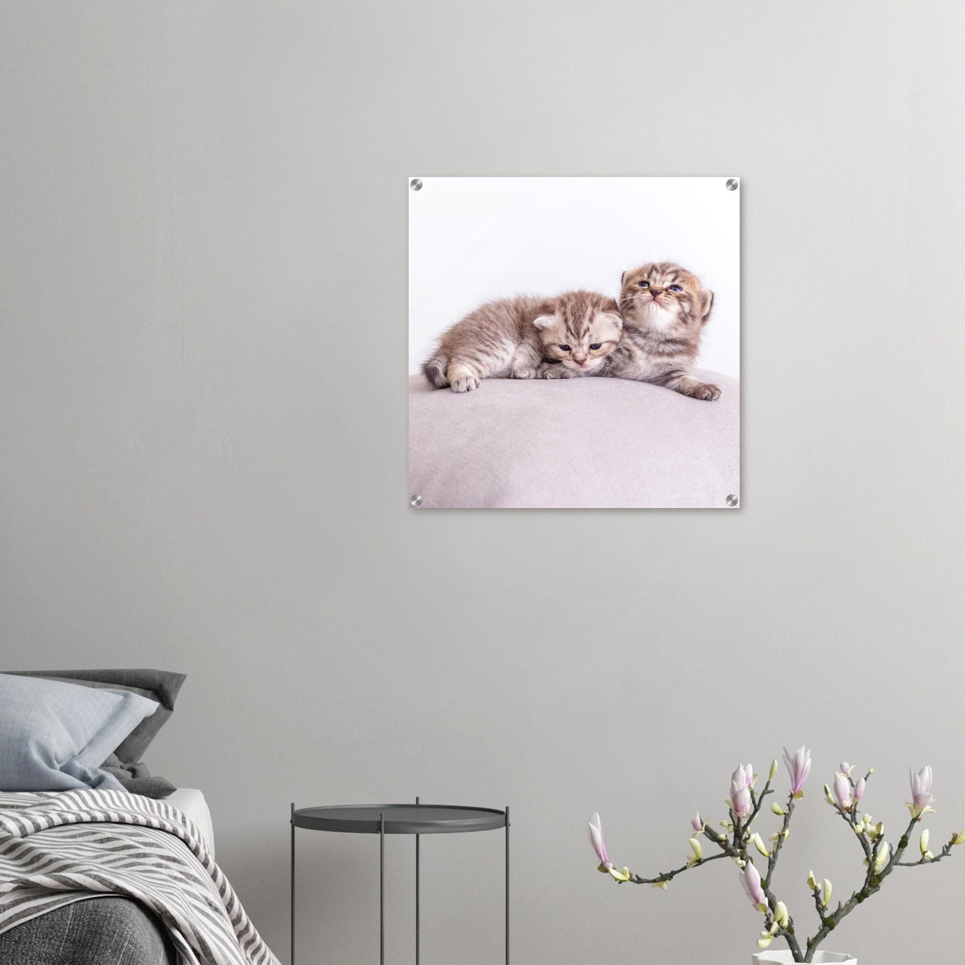 Personalized acrylic painting – Pet canvas with photo – Wall picture cat dog – Gift animal lover – Acrylic glass print animal photo
