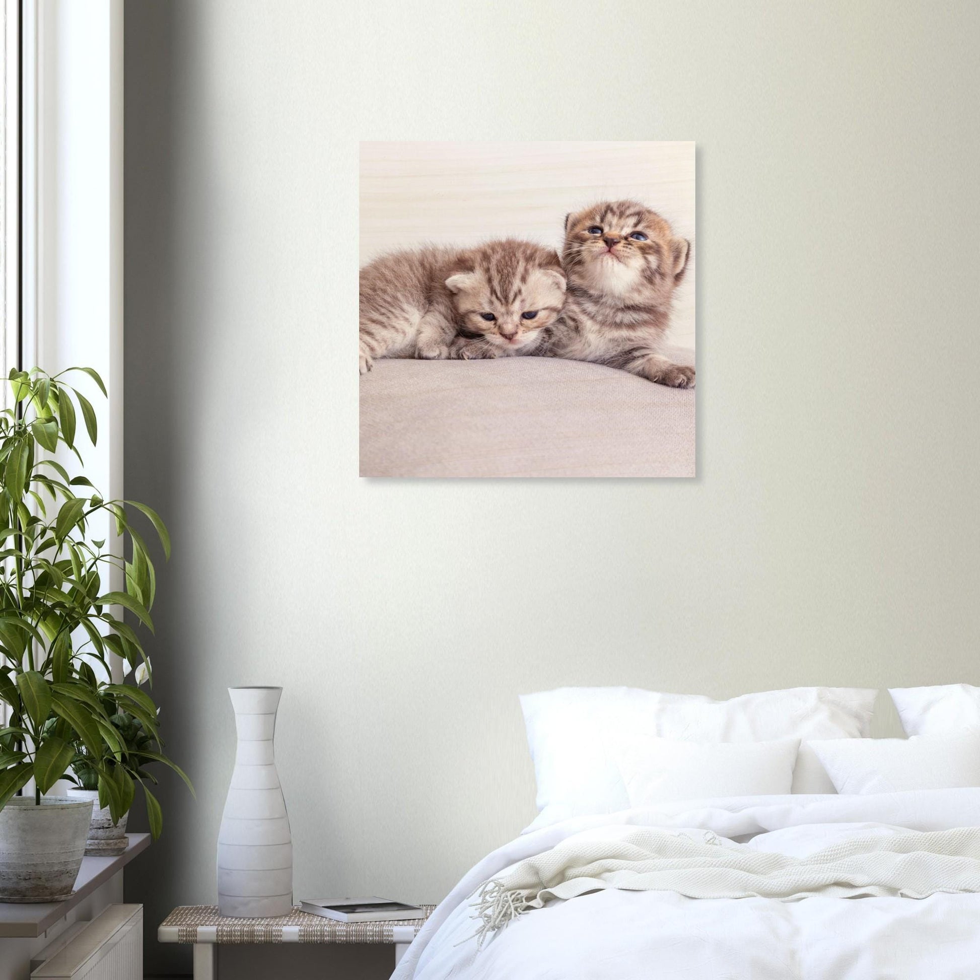 Personalized wood print with cat photo – Pet picture on wood – Gift for cat lovers – Natural wall art with your pet photo