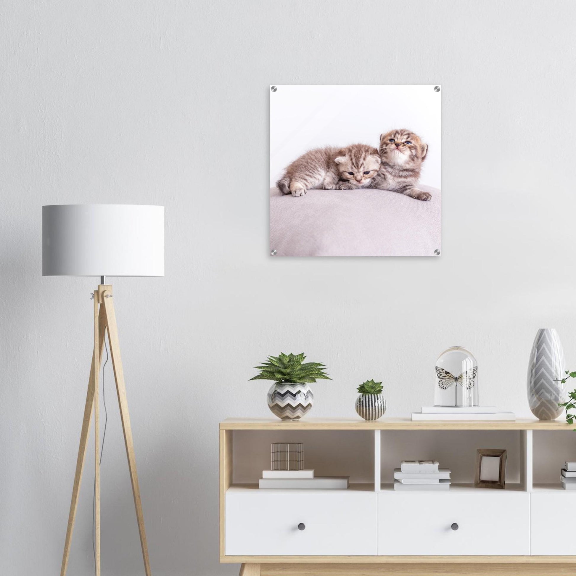Personalized acrylic painting – Pet canvas with photo – Wall picture cat dog – Gift animal lover – Acrylic glass print animal photo